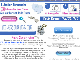 serrurier-serrurerie-paris.fr website preview