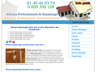 depannageplombiervitrierelectricienserrurierpascher.com website preview