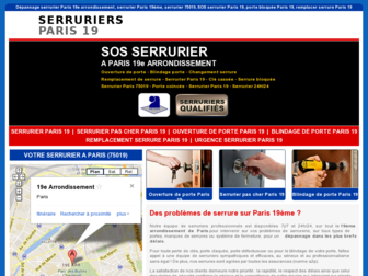 serruriers-paris-19.fr website preview