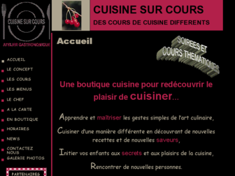 cuisinesurcours.com website preview