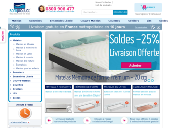 somproduct-matelas.com website preview