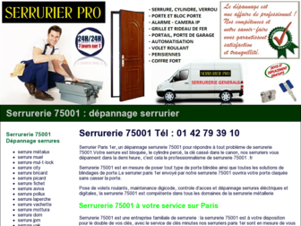 serrurerie-75001.fr website preview