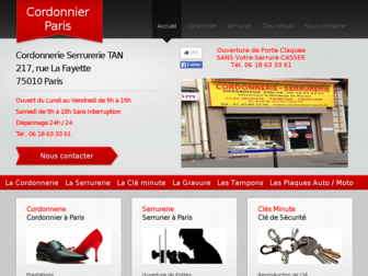 cordonnier-paris.fr website preview