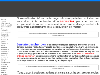 serrurierpascher.com website preview
