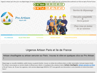 urgence-artisan-pas-cher.fr website preview