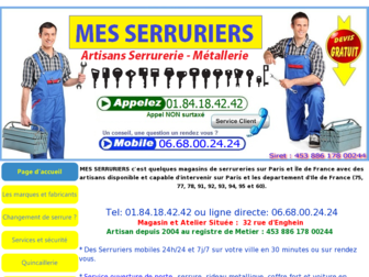 mes-serruriers.com website preview