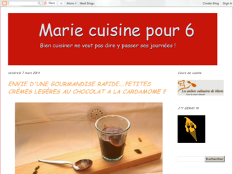 mariecuisinepour6.blogspot.com website preview