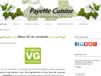 payettecuisine.fr website preview