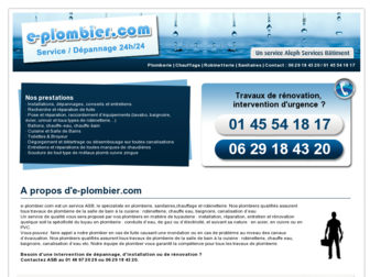 e-plombier.com website preview