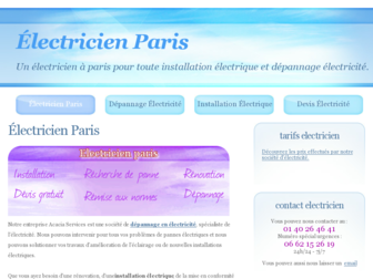 electricien-paris.com website preview