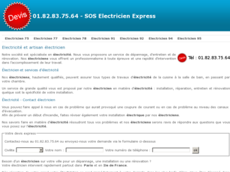 sos-electricien-express.com website preview
