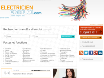 electricien-emploi.com website preview