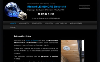 leneindre-electricite.com website preview