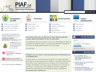 piaf-archives.org website preview