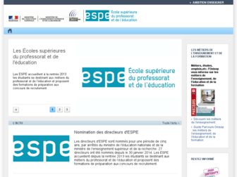 espe.education.fr website preview