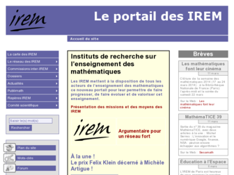 univ-irem.fr website preview