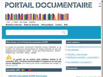 portail-doc.univ-paris-est.fr website preview
