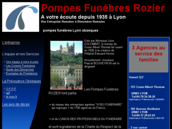 pompesfunebresrozier.com website preview