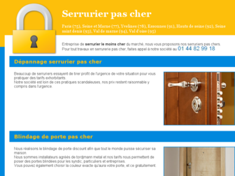 serrurier-pas-cher.com website preview