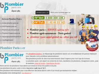 plombierparis1-er.com website preview