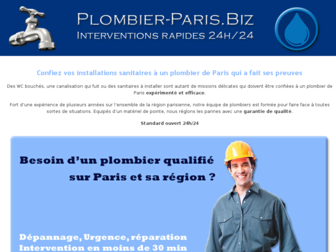 plombier-paris.biz website preview