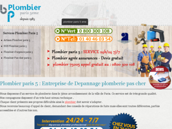 plombierparis5-eme.com website preview