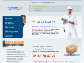 plomberieparis-1er.fr website preview