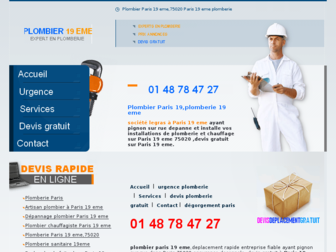 plomberieparis-19eme.fr website preview