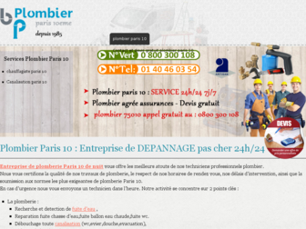 plombierparis10-eme.com website preview