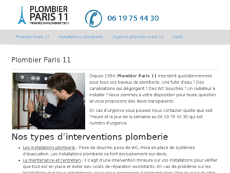 plomberieparis11.com website preview