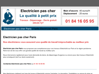 electricien-pas-cher.fr website preview