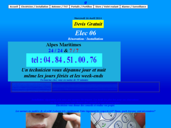 electricien-06.com website preview