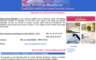 paris.serv.plomberie.free.fr website preview