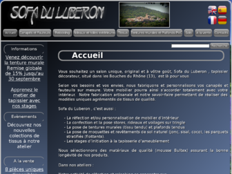 sofaduluberon.fr website preview