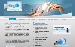 aeb-electricite.com website preview