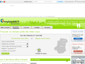 ile-de-france-centre.emploipublic.fr website preview