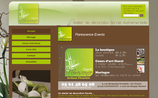 florescence-events.com website preview