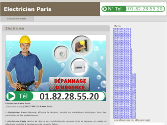 electricienparis.net website preview