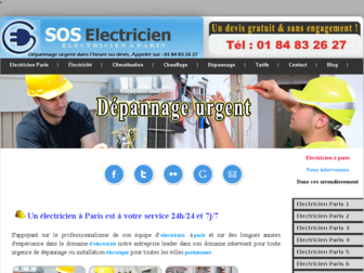 depannage-electricien-paris-75.fr website preview