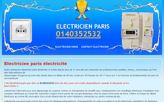 electricien-paris-electricite.fr website preview