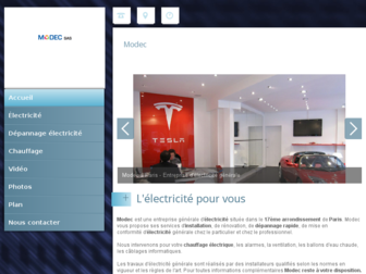 modec-electricien-paris.fr website preview