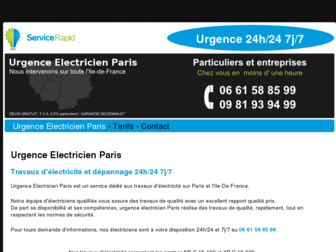 urgence-electricien-paris.fr website preview
