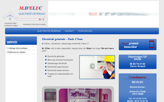 mdelec.fr website preview