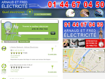 paris.quel-electricien.com website preview