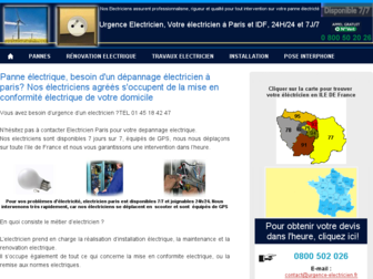 urgence-electricien.fr website preview