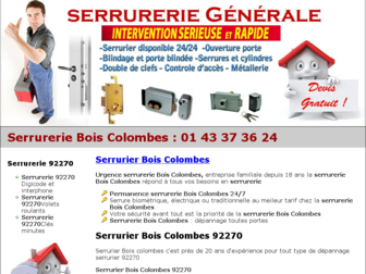 serrurerieboiscolombes.fr website preview