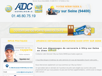 serruriervitrysurseine-94400.fr website preview