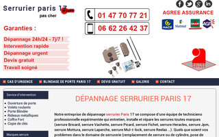 serrurierparis17pascher.com website preview