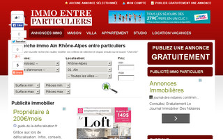 ain.immo-entre-particuliers.com website preview