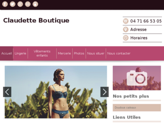 claudette-boutique.fr website preview